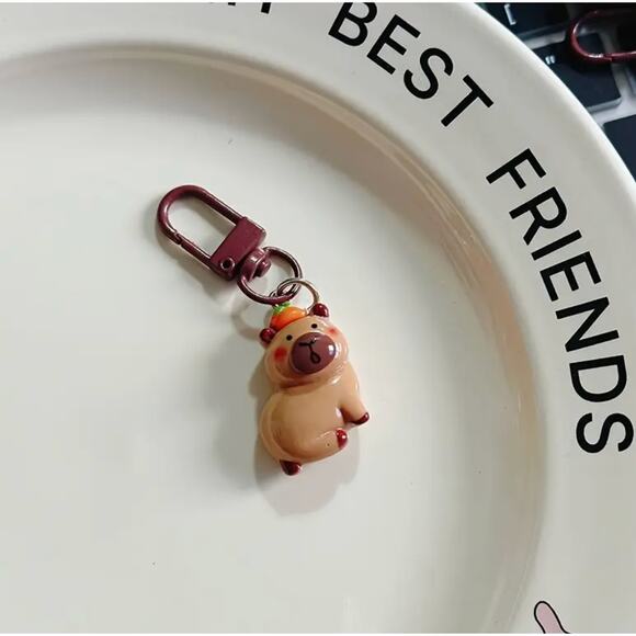 Love Bling USA Accessories - Capybara Keychain Bag Charm Phone Charm - Fruit